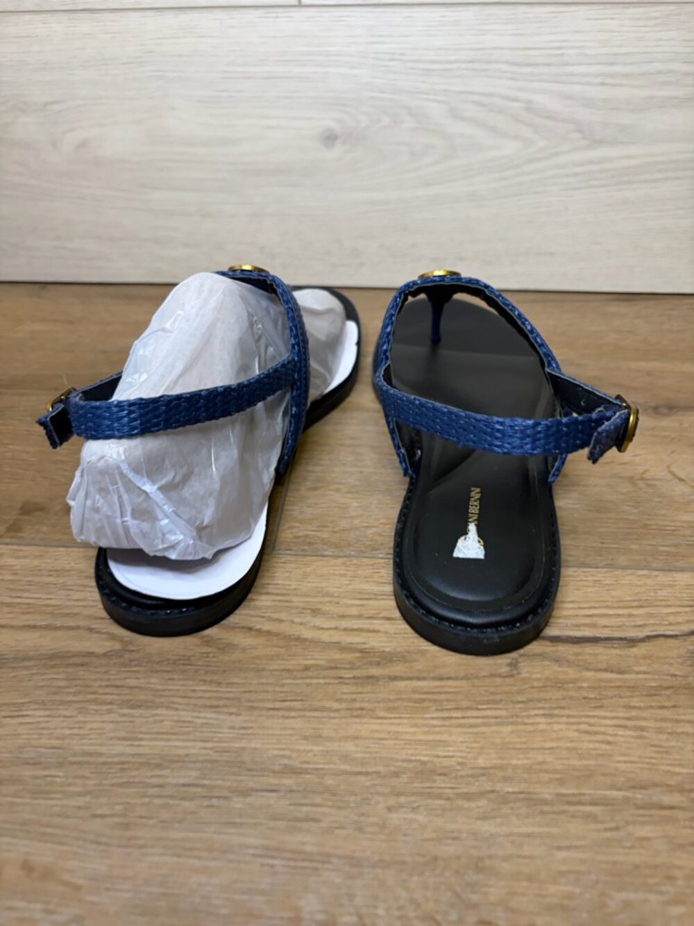 Giani Bernini Women Nayellir Flat Slingback Thong Sandals Navy Blue Size 10M - Picture 4 of 7